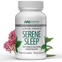 חומרים מזינים אמריקאים - Serene Sleep Aid - עם Melatonin & Magnesium - All Natural Sleep Aid for Adults - Long-Lasting - 60 קפסולות ליום אספקה