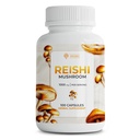 SIRUNES Reishi Mushroom קפסולות - 100-Count Reishi Mushroom for Stress and Immune Support - 1000mg High-Strength Fitogen Mushroom Superfood כמוסות - Non-GMO וטבע טבעי