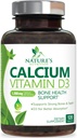 תוסף Calcium 1200 מ"ג - עם ויטמין D3 עבור Best Absorption - תמיכה בריאות החיסון, עצמות ושיניים - Calcium Carbonate + 1600 IU של D3 - בבקבוק בארה"ב עבור נשים וגברים - 120 טבליות