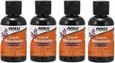 מלטונין נוזלי 3 מ"ג (Pack of 4) Now Foods 8 oz. (4 x 2 oz). נוזל נוזלי