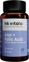 מחקר מונע חדשנות ברזל + Folic Acid עם Zinc, ויטמין C & ויטמין B12 תוסף (60 קפסולות) | תמיכה בבנין דם | חסינות ואנרגיה