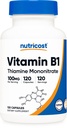 ויטמין B1 (Thiamine) 100 מ"ג, 120 קפסולות - Gluten Free and non-GMO
