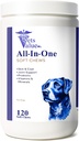 כלב Multivitamin Chews (120 Chews Soft Chews) - All-in-One ויטמינים לכלבים של כל ימי העידנים, Sizes & Breeds | תמיכה ב- Immunity, Digestive Health, Skin, Stick Health with Glucosamine, אומגה Fat Acids