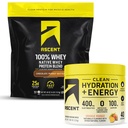 % 100% אבקת חלבון Whey, שוקולד Peanut Butter 4 lb & הידרציה + אנרגיה אלקטרוליטטס, אורנג מנגו 40 משרת