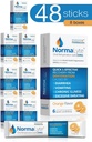 NormaLyte Oral Rehydration Salts-48 Sticks Packs (Yields 500mL per Pack)-Orange: תוספי אנרגיה, תוסף Potassium, Dehydration Recovery and Quick Absorption