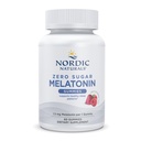 Nordic Naturals Zero Sugar Melatonin Gummies, Raspberry - 60 חניכיים - 1.5 מ"ג מלטונין - טעם גדול - שינה מנוחה, תמיכה אנטי-חמצן - Non-GMO, טבעוני - 60 משרתים