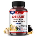 Shilajit Pure ההימלאיה - אנרגיה Booster 85% Fulvic Acid, Maca Root, Panax גינזנג, טונגקאט עלי, Fadogia Agrestis - Metabolism & Immunity Support - 150 קפסולות