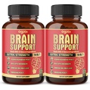 לפני 9in1 Brain Support תוסף - 2 Packs 60 Counts בלגן אשווגנדה, Panax גינזנג, Gotu Kola, גינקו, Black Pepper & More - Accuracy, Focus, Memory & Energy הפקה תמיכה