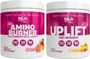 NLA for Her Pre/Intra Workout Stack (כולל את הארכת Amino Amino האמפוגנית שלה ו- Uplift Max Pre Workout Sour Peach Rings)