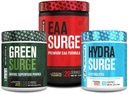 Jacked Factory Green Surge Green Superfood אבקת, hydrosurge Electrolyte hydrotion תוסף EAA