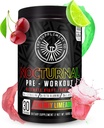 Nocturnal Pre Workout - No Caffeine Night Preworkout for Men & Women for High Energy and Massive Pumps - Cherry Limeade, 30 משרתים