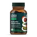 גאיה Herbs Immune Mushroom - Immune Support Mushroom תוספת עבור בריאות השנה-Round - עם Reishi, Cordyceps, טורקיה Tail, Shiitake, Chaga Mushrooms - 40 קפסולות טבעוניות (40 יום אספקה)