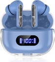 Blue Wireless Earbuds P1 PRO, אוזניות אלחוטיות Bluetooth אוזניות עם Clear Call Mics אוזניים Buds, Fitable, IPX7 מים חס ושלום סוללה חיים, 30H Playtime עבור ספורט עבודה