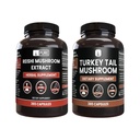 PURE ORIGINAL INGREDIENTS Reishi Mushroom & Turkey Tail Mushroom קפסולת Bundle (365 קפסולות), Always Pure, No Additives או Fillers