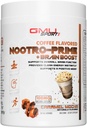 GMU SPORT Nootro-Prime Brain Boost - Focus Brain Supplement - אבקת תוסף Mushroom עם Alpha GPC, Nootropic Brain Supplements for Memory and Focus with Lions Mane, 30 משרתים, קארמל Mocha