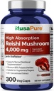 NusaPure Reishi Mushroom לחלץ 20:1, 200 מ"ג Equivalent עד 4000 מ"ג לקפסולה 300 Veggie Caps טבעוני, Non-GMO, טבעוני