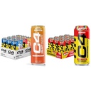 C4 Energy & Smart Energy Drinks Variety Pack, Sugar Free Pre Workout Performance Drink & C4 Energy Drink, Skittles, Carbonated Sugar Free Pre Workout Performance