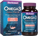 BlueBonnet Nutrition אומגה 3 Salmon Oil Softgels, 90 Count