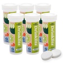 שתי ליטר לימון Lime Electrolyte Fizzy hydrotion Tablets (6) Tube Bundle | 0g סוכר - משקה ספורט טבעי - אלקטרוליטים חיוניים | 60 משרתים - 10 טבליות Per Tube