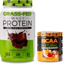 Nutrology Grass Fed Whey חלבון אבקת, פלאפור שוקולד קרמים (28 משרתים) BCAA טבעי, צמחי מבוסס אבקת BCAA, כתום קוקוס פלאמור (30 משרתים)