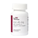 Bariatric Advantage Iron 45 מ"ג עם ויטמין C, Thiamin ו-Copper עבור Absorption מוגברת ו- Utilization, בקלות Digestable for Gastric Bypass ו-Hope Gastrectomy Surgery - 60 Count Count Count Count