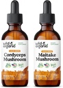 Wild & Organic Cordyceps Mushroom Tincture 2 fl oz & Maitake Mushroom Tincture 2