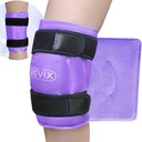 REVIX XL Ice Wrap Around All Knee, Gel Ice Pack עבור שריר Ache, Cold Pack כדי להפחית את ה- Discomfort ולקדם גמישות, Soft Plush Linings, Purple