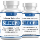 להרגיע את Sleep Aid, Natural Non-Habit Forming, תוסף שינה פותח לתמיכה ב- Longer & Better Sleep, Chamomile, Magnesium, Melatonin, Ashwagandha, GABA, ללא סמים (120 Count)