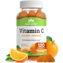 ויטמין C ו- Zinc Gummies למבוגרים עם Echinacea ו- Rose hips - כתום פלאפור חניכיים ויטמינים לנשים וגברים - Immune Support Supplement - non-GMO, טבעוני, Gluten, Nut and Milk Free (120 Count)