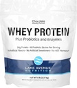 Lake Avenue Whey חלבונים + פרוביוטיקה, שוקולד, 5 lb Pouch (2.27 ק"ג)