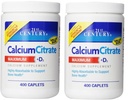 המאה ה-21 Calcium Citrate Plus D מקסימלי Caplets, 400 Count (Pack of 2)