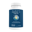 BIOHM אומגה 3 שמן (2500 מ"ג, 60 Softgels) High Potency 860 מ"ג EPA & 630 מ"ג DHA, אומגה 3 Fatty Acid תוספת לתמיכה במוח, משותף, עין, Live & Gut בריאות, בשפע Sourceedly Sourceded.
