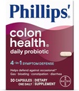 בסביבה הקרובה של Phillips Health Daily Probiotics, 4in-1 Symptom Defense כדי להגן מפני גז Occasional, Bloating, Constipation ו- Diarrhea, Daily, 30 Count
