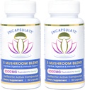 ENCAPSULATE 6 Mushroom - Reishi, Chaga, טורקיה Tail, Cordyceps, Lion's Mane & Shiitake 8:1 Mushroom - Nootropic & Adaptogen Mushroom for Gut, Brain & Immune Support - 120s Caps Caps Caps Caps Caps Caps Caps Caps Capscap