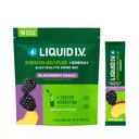 נוזל I.V. hydrotion Multiplier +Energy | Blackberry-Peach | אבקת אלקטרוליט לערבב | 1 Pack (14 משרתים)