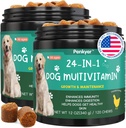 ויטמינים לכלבים ותוספים, בכיר & Puppy Multivitamin עבור כלבים תומכים עם Glucosamine Chondroitin אומגה פרוביוטיקה - כלב Multivitamins Chewable עבור hip & Joint, Skin, Immune - (Chicken 240 Ct)