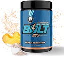6AM Run Bolt - אבקת עבודה מוקדמת עבור אנרגיה מיידית Boost עבור Cardio ו Focus - No Jitters, High Energy Conditioning פורמולה - All Natural, Keto, טבעוני (Peach Sensation)