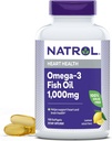 Natrol, אומגה 3 דגים שמן Softgels, תוספי בריאות הלב, 1000 מ"ג, 150 הרוזן
