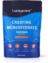 Luckycare Creatine Monohydrate - 5000 מ"ג טהור Micronized Creatine - תמיכה אבקת Creatine כוח וביצוע - 100 משרתים, 500G