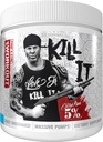 Rich Piana 5% Nutrition Kill It Pre Workout אבקת w/Creatine, Jitter Caffeine, NO-Booster, Betaine, L-Citrulline for Focus, Pump, Endurance, Recovery 13.23 oz, 30 Srvgs (בלומונדה כחולה)