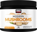 עבור אבקת Mushrooms מודרנית, Mushroom תוספת עם Lions Mane, טורקיה Tail, ו Cordyceps כדי לתמוך אנרגיה, להתמקד, חסינות, ו Digest, Vanilla Flavor, 30 משרתים