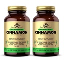 Solgar Cinnamon - 100 קפסולות ירקות, Pack of 2 - Full Potency (FP) - Non-GMO, טבעוני, Gluten Free, Milk Free, Kosher - 200 המשרתים מלאים