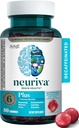 NEURIVA פלוס Brain תוסף זיכרון, Focus & Concentration + Cognitive פונקציונלי עם ויטמינים B6 & B12 ו קלינית Tested Nootropics Phosphatidyline ו Neurofactor, 50ct Strawberry חניכיים