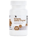 Forever Living - Forever Garlic-Thyme - Cardiovascular & Immune Support with 10mg Garlic Extract & 50 מ"ג אבקת Thyme Leaf - Odorless Softgel, Gluten-Free - 100 Softgels