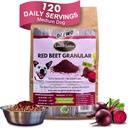 Olewo Red Beets for Dogs Granular - Natural Anti Itch Dog Food Topper, Immune, ניקוי, Skin & Coat Support, Dehydrated Food Multivitamin & סיבים, 22 oz