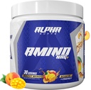 Alpha Supps Amino NRG+ BCAA Amino Energy Recovery אבקה - הידרציה עם אלקטרוליטים - להתמקד בלגן עבור תמיכה ביצועים אופטיים אצל גברים ונשים (30 משרתים, Peachy מנגו)