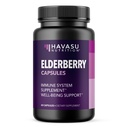 Sambucus Black Elderberry קפסולות - Immune Support Supplement for Adults - 400 מ"ג של מיצוי עבור בריאות כללית - Vegetarian-Friendly, non-GMO, Unflavored - 60 Count, 2 חודשים אספקה