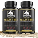 Fast Acting, אורגני Acacia Senegal סיבים כמוסות 600pk. Natural Soluble סיבים גלולות. טבעוני Prebiotic קפסולות.