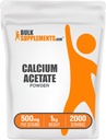 BulkSupplements.com Calcium Acetate אבקת - תוסף Calcium, מזון כיתה - Pure &ten חינם, 500 מ"ג עבור שירות, 1kg (Pack of 1)