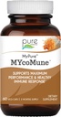 PURE ESSENCE LABS MycoMune Support Supplement - Excentrated Organic Mushroom Extract - Reishi, Lion's Mane, Cordyceps, Chaga, Shiitake, Maitake - 60 Capscat